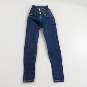 Sexy Couture High Rise Skinny Jeans Dark Wash Stretch Denim Women’s 1